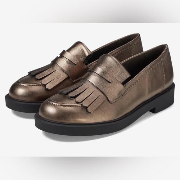Paul Green Shoes - Paul Green NWOB Stacy Flat Women's Leather Shoes Loafers Grunge Metallic US 9.5
